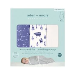 Lot De 3 Langes D'emmaillotage 0-3 Mois Scandinavian Sky Minky -Produits Pour Bébé ad061054927 1