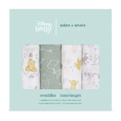 Lot De 4 Maxi-langes En Mousseline De Coton Winnie & Friends -Produits Pour Bébé ad121047905 4