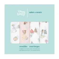 Lot De 4 Langes En Mousseline De Coton Disney Princesse -Produits Pour Bébé ad121054033 7