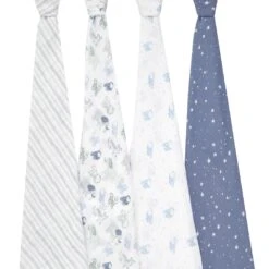 Lot De 4 Maxi-langes En Mousseline De Coton Time To Dream -Produits Pour Bébé ad121054163 1