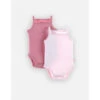 Lot De 2 Body à Bretelles Rose 3 Mois -Produits Pour Bébé am023105762
