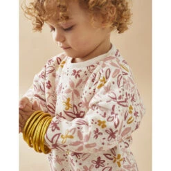 Ensemble Sweat Fleurs + Joggging Bleu 1 Mois -Produits Pour Bébé am023106452 3