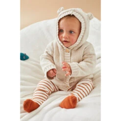 Mantelet En Tricot Beige 9 Mois -Produits Pour Bébé am023107527 2