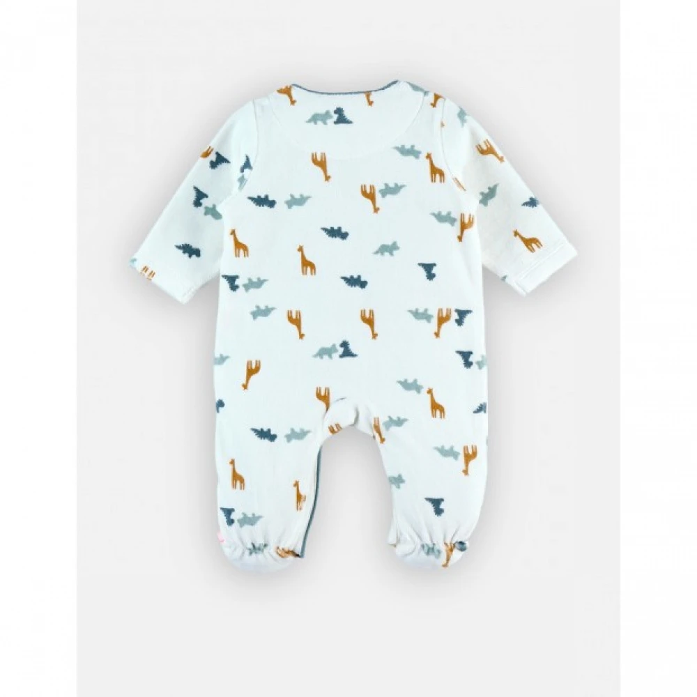 Pyjama Bébé En Velours Dinosaure - 0 Mois 4 Pyjama Bébé En Velours Dinosaure - 0 Mois – Image 2