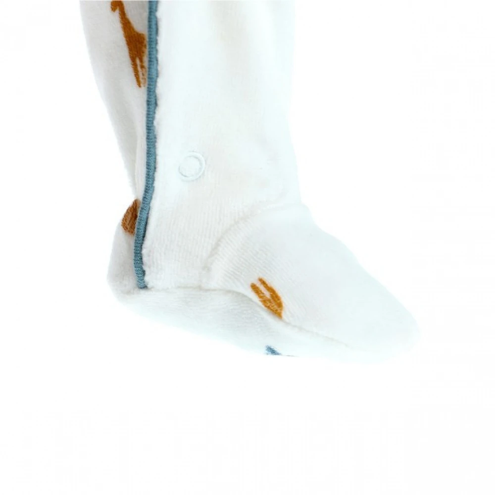 Pyjama Bébé En Velours Dinosaure - 0 Mois 5 Pyjama Bébé En Velours Dinosaure - 0 Mois – Image 3