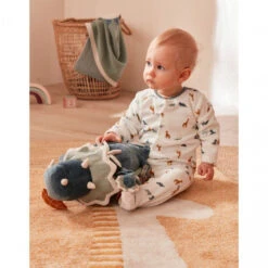 Pyjama Bébé Velours Blanc Dinosaures Et Girafes 3 Mois -Produits Pour Bébé am023111752 3