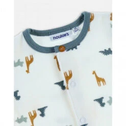 Pyjama Bébé Velours Blanc Dinosaures Et Girafes 3 Mois -Produits Pour Bébé am023111752 4