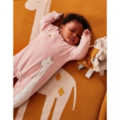 Pyjama Bébé En Velours Girafe Rose - 0 Mois -Produits Pour Bébé am023112285 2