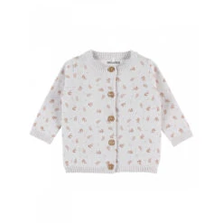 Gilet Fleurs Beige 18 Mois