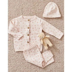 Gilet Maille Rose Fleurs 12 Mois -Produits Pour Bébé am023145536 1