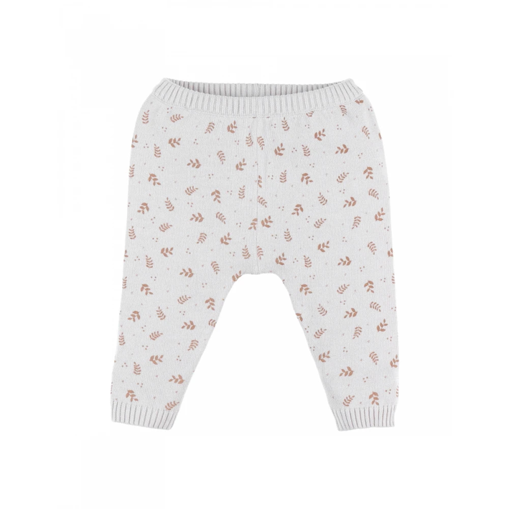 Legging Maille Beige Fleurs 3 Mois 3 Legging Maille Beige Fleurs 3 Mois