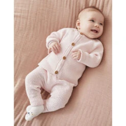 Gilet Maille Rose Pâle 1 Mois -Produits Pour Bébé am023184357 1