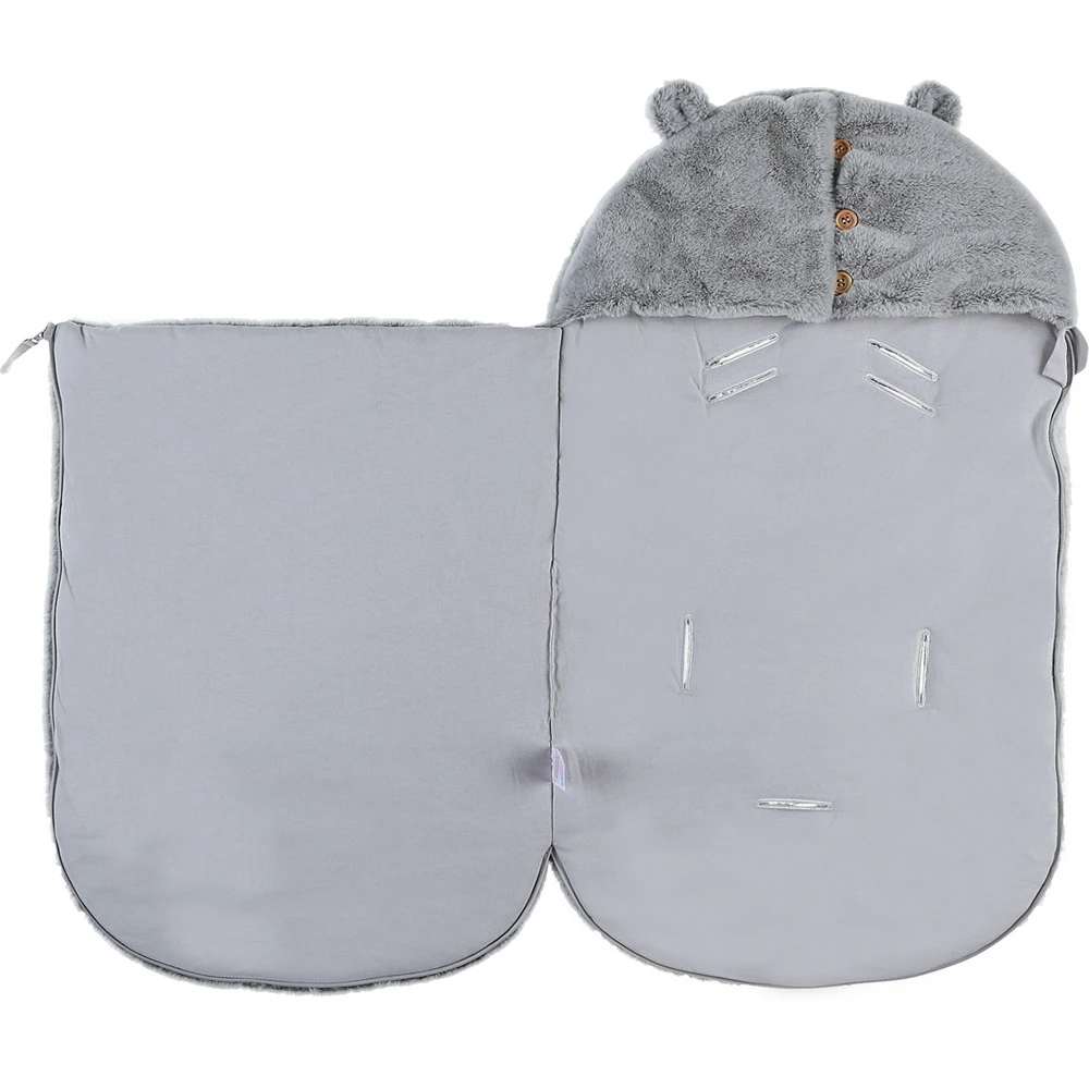 Nid D'ange Gris Clair Fausse Fourrure 6 Nid D'ange Gris Clair Fausse Fourrure – Image 4