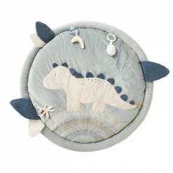 Tapis D'éveil Dinosaure En Veloudoux Bleu/vert Sauge -Produits Pour Bébé am081440700 1