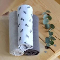 Beaba Lot De 3 Langes 70 X 70 Cm Savane -Produits Pour Bébé bb121003443 3