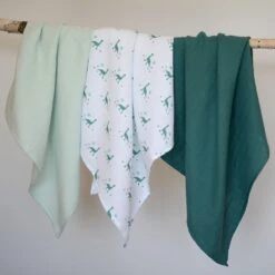 Beaba Lot De 3 Langes 70 X 70 Cm Jurassique -Produits Pour Bébé bb121003450 4