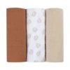 Beaba Lot De 3 Langes 70 X 70 Cm Hérisson -Produits Pour Bébé bb121003467