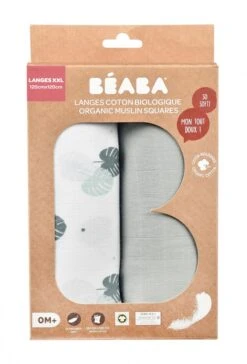 Beaba Lot De 2 Langes 120cm - Gris Mirage / Jungle -Produits Pour Bébé bb121003870 5