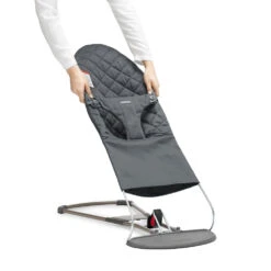 Babybjorn Housse De Transat Bliss Coton Matelassé Classique Anthracite -Produits Pour Bébé bj062320212 3