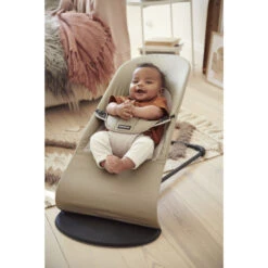 Babybjorn Transat Bébé Balance Soft Coton Beige Et Kaki -Produits Pour Bébé bj062350267 1