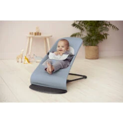 Babybjorn Transat Bébé Balance Soft Coton Et Jersey Bleu Et Gris -Produits Pour Bébé bj062350458 3