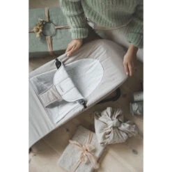 Babybjorn Transat Bébé Balance Soft Coton Et Jersey Beige Et Gris Cadre Noir -Produits Pour Bébé bj062350830 3