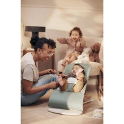 Babybjorn Transat Bébé Balance Soft Vert Sauge Et Gris Clair -Produits Pour Bébé bj062351707 2