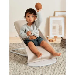 Babybjorn Transat Bébé Balance Soft Coton Et Jersey Beige Et Gris Cadre Gris Clair -Produits Pour Bébé bj062351837 2