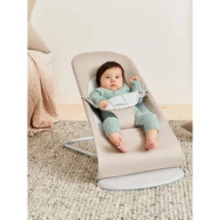Babybjorn Transat Bébé Balance Soft Coton Et Jersey Beige Et Gris Cadre Gris Clair -Produits Pour Bébé bj062351837 3