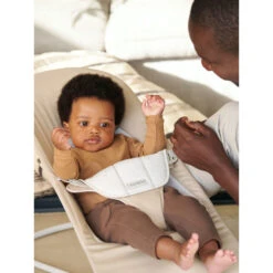 Babybjorn Transat Bébé Balance Soft Coton Et Jersey Beige Et Gris Cadre Gris Clair -Produits Pour Bébé bj062351837 4