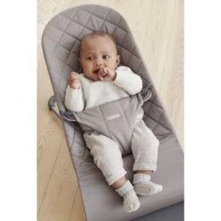 Babybjorn Transat Bébé Bliss Coton Matelassé Gris Sable -Produits Pour Bébé bj062360174 1