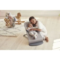 Babybjorn Transat Bébé Bliss Coton Matelassé Gris Sable -Produits Pour Bébé bj062360174 2