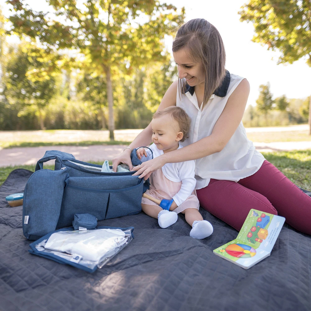 BabyMoov Sac à Langer Urban Bleu Chiné 7 BabyMoov Sac à Langer Urban Bleu Chiné – Image 5