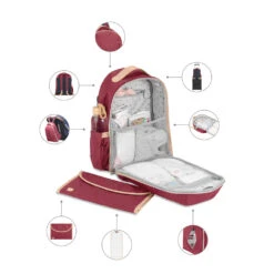 BabyMoov Sac à Langer Le Pyla Bordeaux (sac à Dos) -Produits Pour Bébé bm045371022 6