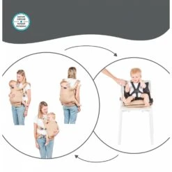 BabyMoov Porte Bébé Physiologique Moov & Boost Beige Noisette -Produits Pour Bébé bm046179288 5