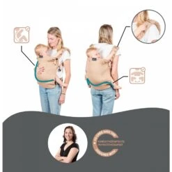 BabyMoov Porte Bébé Physiologique Moov & Boost Beige Noisette -Produits Pour Bébé bm046179288 6