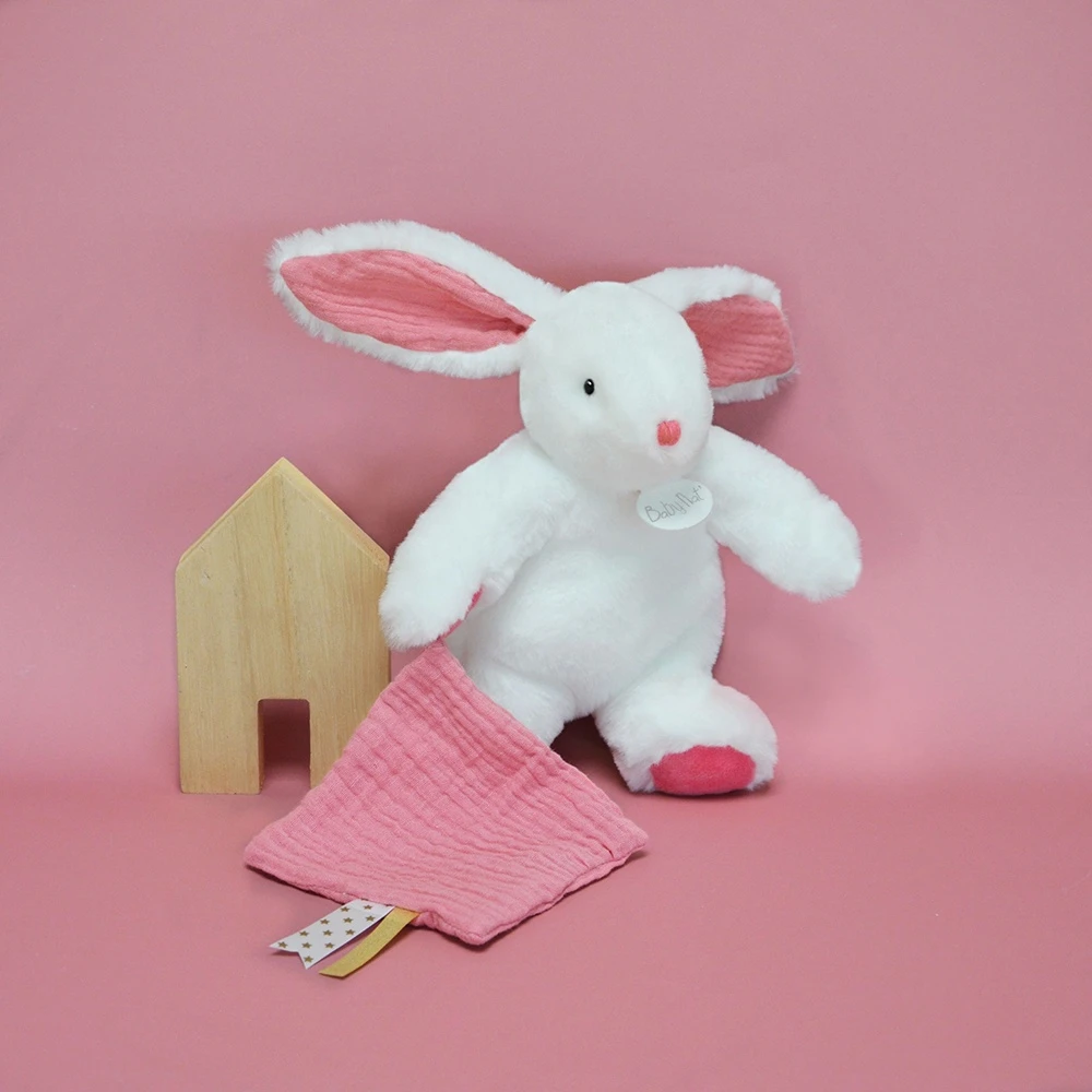 Pantin Lapin Avec Doudou Rose Litchi 3 Pantin Lapin Avec Doudou Rose Litchi – Image 2