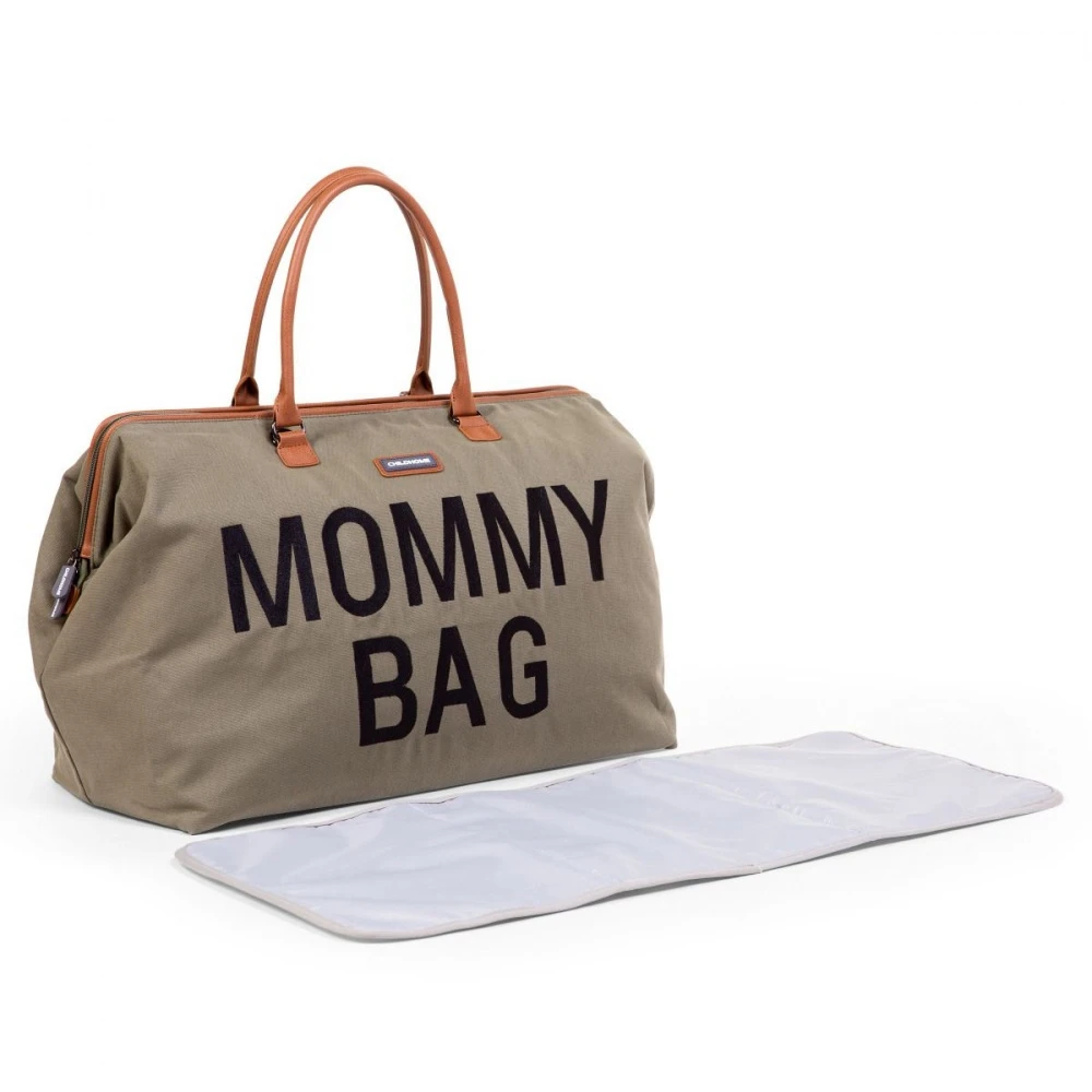 Childhome Sac à Langer Mommy Bag Canvas Kaki 6 Childhome Sac à Langer Mommy Bag Canvas Kaki – Image 4