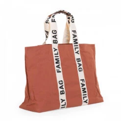 Childhome Sac à Langer Family Bag Signature Canvas Terracotta -Produits Pour Bébé cw045364898 1