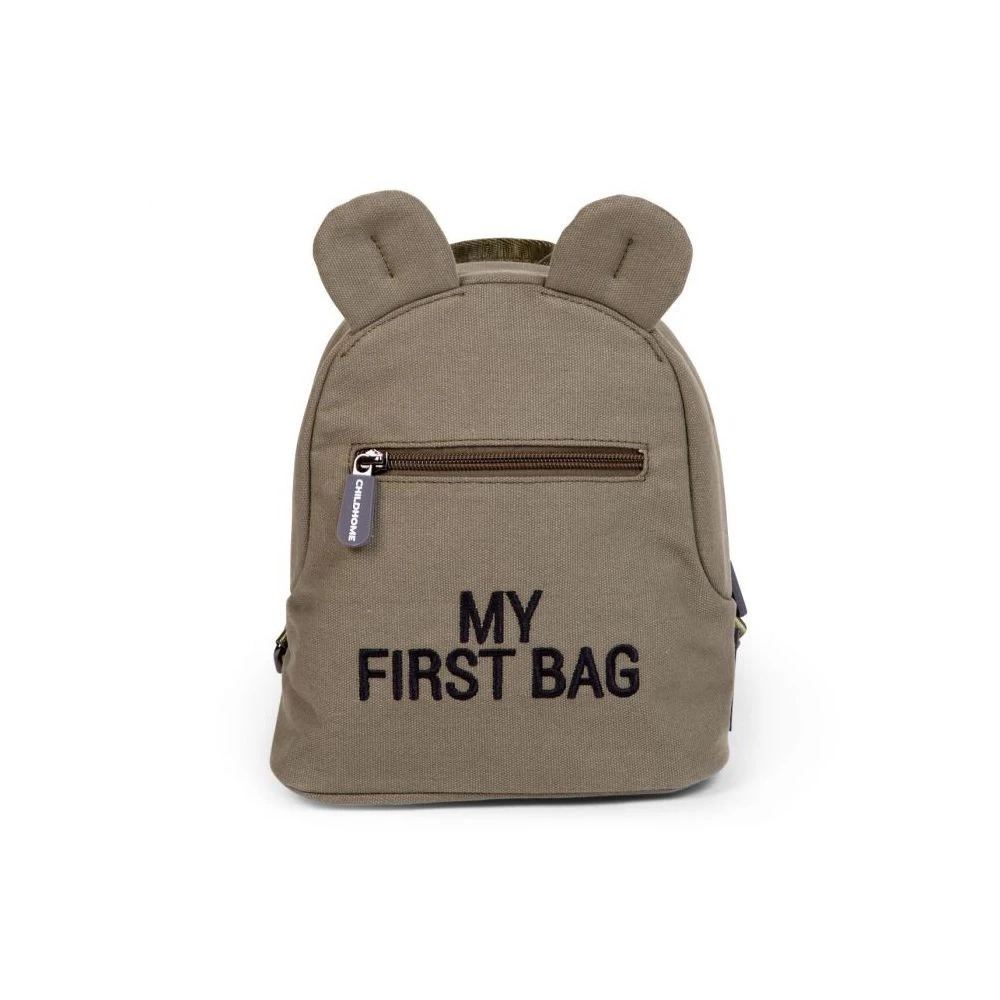 Childhome Sac à Dos Enfant My First Bag Canvas Kaki 3 Childhome Sac à Dos Enfant My First Bag Canvas Kaki