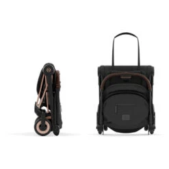 CYBEX Poussette Compacte Coya Châssis Rose Gold Siège Noir -Produits Pour Bébé cy041086383 2
