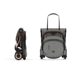 CYBEX Poussette Compacte Coya Châssis Rose Gold Siège Gris -Produits Pour Bébé cy041086468 2