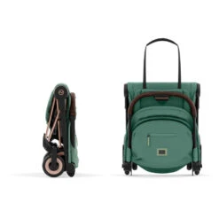 CYBEX Poussette Compacte Coya Châssis Rose Gold Siège Vert -Produits Pour Bébé cy041086703 2