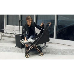 CYBEX Poussette Compacte Coya Châssis Matt Black Siège Rose -Produits Pour Bébé cy041087182 10