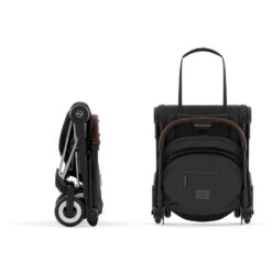 CYBEX Poussette Compacte Coya Châssis Chrome Brown Siège Noir -Produits Pour Bébé cy041087502 2