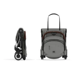 CYBEX Poussette Compacte Coya Châssis Chrome Brown Siège Gris -Produits Pour Bébé cy041087588 2
