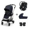 CYBEX Pack Trio Poussette Melio 3 - Châssis Taupe + Nacelle Melio 3 + Aton 5 + Adaptateurs - Ocean Blue 2 CYBEX Pack Trio Poussette Melio 3 - Châssis Taupe + Nacelle Melio 3 + Aton 5 + Adaptateurs - Ocean Blue -Produits Pour Bébé cy041496970