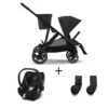 CYBEX Pack Duo Poussette Gazelle S - Chassis Noir + Aton 5 + Adaptateurs - Moon Black 2 CYBEX Pack Duo Poussette Gazelle S - Chassis Noir + Aton 5 + Adaptateurs - Moon Black -Produits Pour Bébé cy041612747