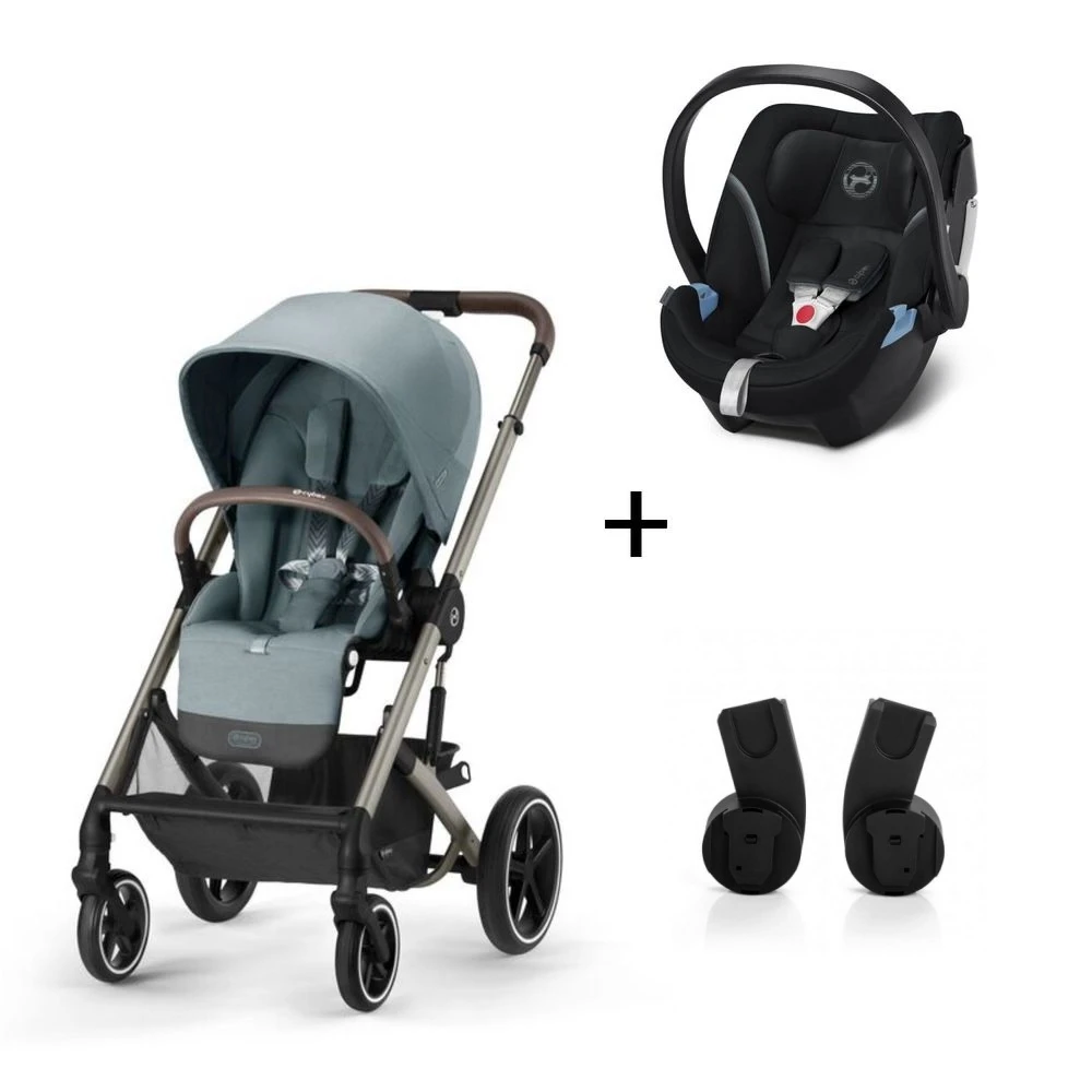 CYBEX Pack Duo Poussette Balios S Lux + Aton 5 + Adaptateurs - Sky Blue 3 CYBEX Pack Duo Poussette Balios S Lux + Aton 5 + Adaptateurs - Sky Blue