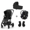 CYBEX Pack Trio Poussette Balios S Lux + Nacelle Cot S + Aton 5 + Adaptateurs - Moon Black 1 CYBEX Pack Trio Poussette Balios S Lux + Nacelle Cot S + Aton 5 + Adaptateurs - Moon Black -Produits Pour Bébé cy041768452